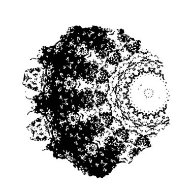 Elle çizilmiş element. Beyaz arkaplanda el boyası mürekkep izole edilmiş siyah mürekkep fırça darbelerinin vektör çizimi.