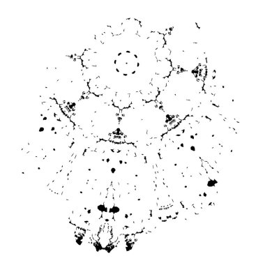 Siyah beyaz desenli, noktalı, çizik ve çizgili sıkıntılı bir arka plan. soyut vektör illüstrasyonu.