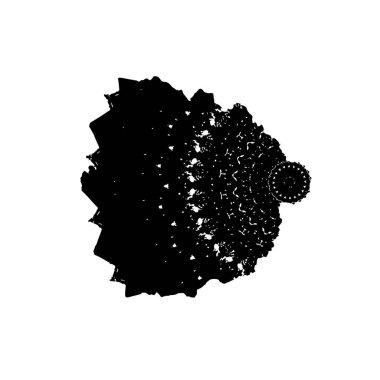 Dekoratif bir çiçeğin silueti.