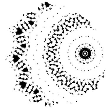 Beyaz arkaplanda el boyası mürekkep izole edilmiş siyah mürekkep fırça darbelerinin vektör çizimi.