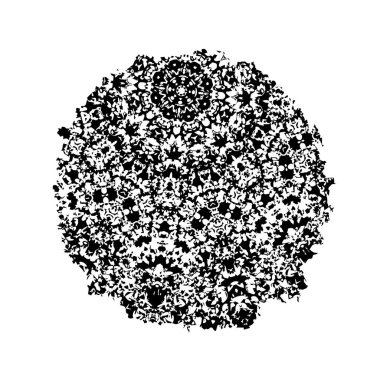 Beyaz arkaplanda el boyası mürekkep izole edilmiş siyah mürekkep fırça darbelerinin vektör çizimi.