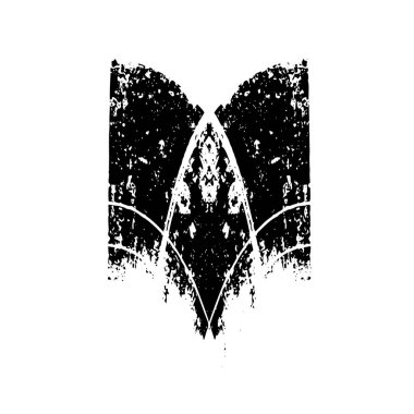 Beyaz arkaplanda el boyası mürekkep izole edilmiş siyah mürekkep fırça darbelerinin vektör çizimi.