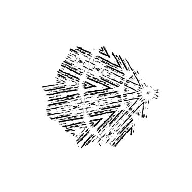 Beyaz arkaplanda el boyası mürekkep izole edilmiş siyah mürekkep fırça darbelerinin vektör çizimi.