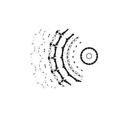 Beyaz arkaplanda el boyası mürekkep izole edilmiş siyah mürekkep fırça darbelerinin vektör çizimi.
