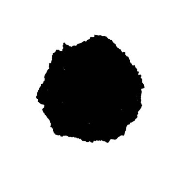 Beyaz arkaplanda el boyası mürekkep izole edilmiş siyah mürekkep fırça darbelerinin vektör çizimi.