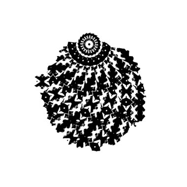 Beyaz arkaplanda el boyası mürekkep izole edilmiş siyah mürekkep fırça darbelerinin vektör çizimi.