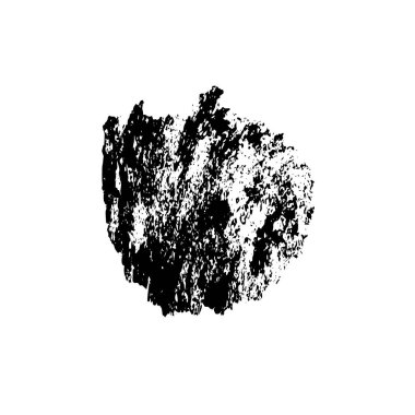 Beyaz arkaplanda el boyası mürekkep izole edilmiş siyah mürekkep fırça darbelerinin vektör çizimi.