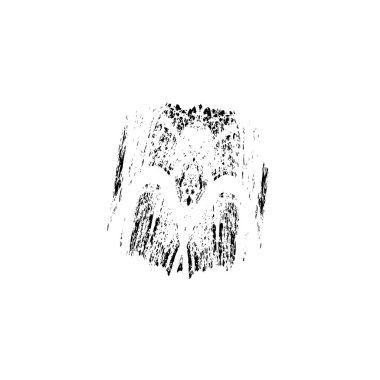 Beyaz arkaplanda el boyası mürekkep izole edilmiş siyah mürekkep fırça darbelerinin vektör çizimi.