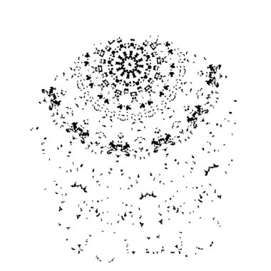 Beyaz arkaplanda el boyası mürekkep izole edilmiş siyah mürekkep fırça darbelerinin vektör çizimi.