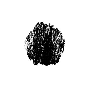 Beyaz arkaplanda el boyası mürekkep izole edilmiş siyah mürekkep fırça darbelerinin vektör çizimi.