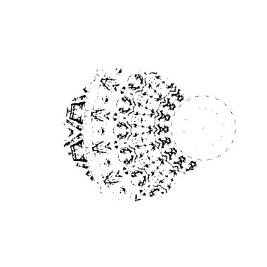 Beyaz arkaplanda el boyası mürekkep izole edilmiş siyah mürekkep fırça darbelerinin vektör çizimi.