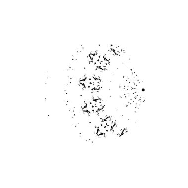 Beyaz arkaplanda el boyası mürekkep izole edilmiş siyah mürekkep fırça darbelerinin vektör çizimi.