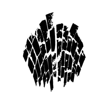 Beyaz arkaplanda el boyası mürekkep izole edilmiş siyah mürekkep fırça darbelerinin vektör çizimi.