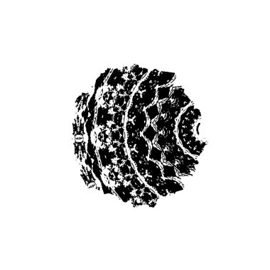 Siyah mürekkep fırça darbelerinin vektör çizimi elle boyanmış mürekkep ve beyaz arka planda siyah izole. el çizimi tasarım elemanları.