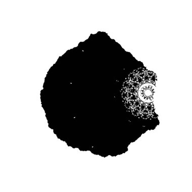 Siyah mürekkep fırça darbelerinin vektör çizimi elle boyanmış mürekkep ve beyaz arka planda siyah izole. el çizimi tasarım elemanları.