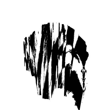 Siyah mürekkep fırça darbelerinin vektör çizimi elle boyanmış mürekkep ve beyaz arka planda siyah izole. el çizimi tasarım elemanları.