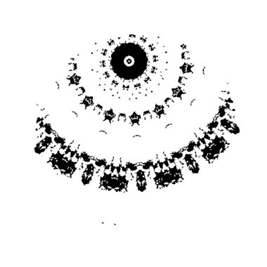 Siyah mürekkep fırça darbelerinin vektör çizimi elle boyanmış mürekkep ve beyaz arka planda siyah izole. el çizimi tasarım elemanları.