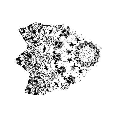 Siyah mürekkep fırça darbelerinin vektör çizimi elle boyanmış mürekkep ve beyaz arka planda siyah izole. el çizimi tasarım elemanları.