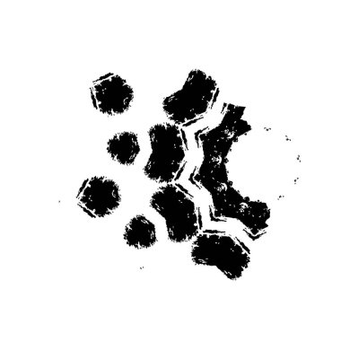 Siyah mürekkep fırça darbelerinin vektör çizimi elle boyanmış mürekkep ve beyaz arka planda siyah izole. el çizimi tasarım elemanları.