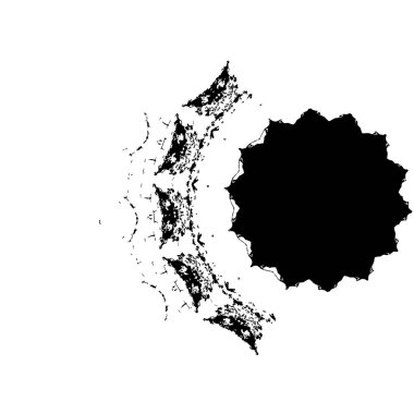 Siyah mürekkep fırça darbelerinin vektör çizimi elle boyanmış mürekkep ve beyaz arka planda siyah izole. el çizimi tasarım elemanları.