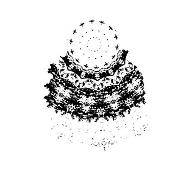 Vektör el - siyah ve beyaz yıldızların bir çiziminin çizimi.