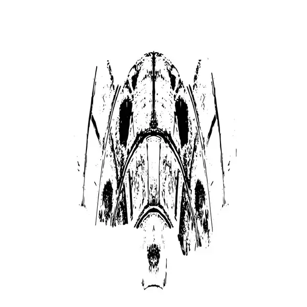 Coup Pinceau Encre Noire Sur Fond Blanc — Image vectorielle