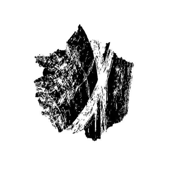 Beyaz arka planda siyah mürekkep fırçası darbesi. vektör illüstrasyonu.
