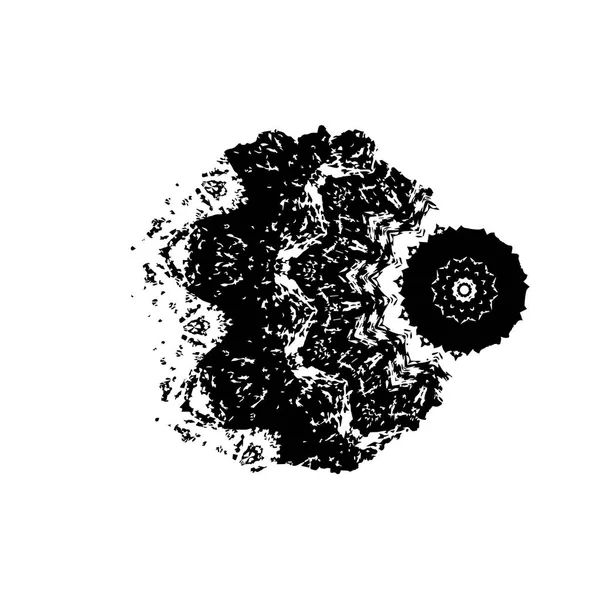 Siyah yuvarlak çerçeveli siyah beyaz arka plan. vektör