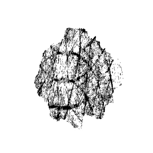 Elle çizilmiş element. Beyaz arkaplanda el boyası mürekkep izole edilmiş siyah mürekkep fırça darbelerinin vektör çizimi.