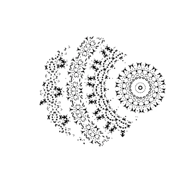 Elle çizilmiş element. Beyaz arkaplanda el boyası mürekkep izole edilmiş siyah mürekkep fırça darbelerinin vektör çizimi.