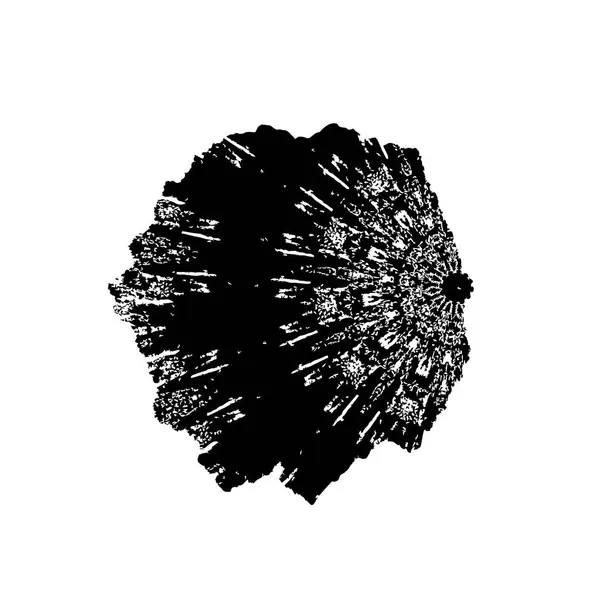 Siyah mürekkep fırça darbelerinin vektör çizimi elle boyanmış mürekkep ve beyaz arka planda siyah izole. el çizimi tasarım elemanları.