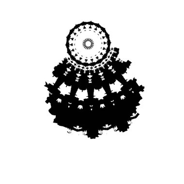 Siyah daireli grunge siyah beyaz fırça