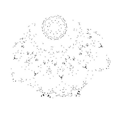 Grunge vektör el fırça darbesi. vektör illüstrasyonu.