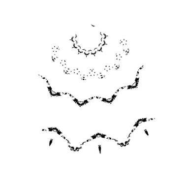 grunge vektör el desenli fırça dokusu.