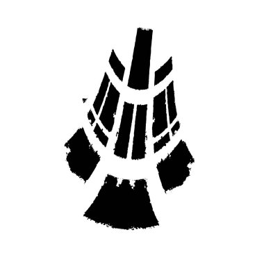 grunge vektör el desenli fırça dokusu.