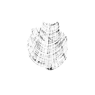 grunge vektör el desenli fırça dokusu.