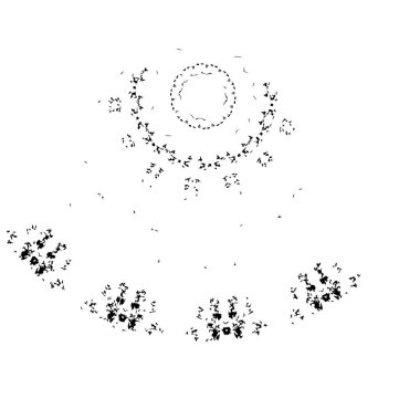 grunge vektör el desenli fırça dokusu.