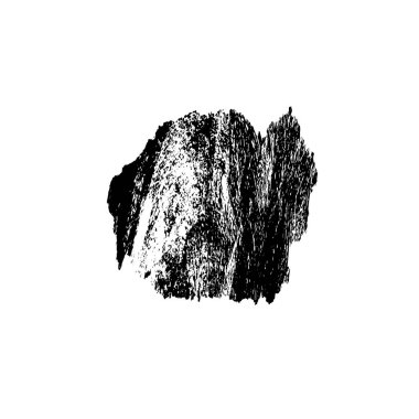 beyaz arkaplanda siyah grunge mürekkep fırçası darbesi