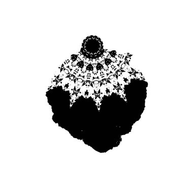 beyaz arkaplanda siyah grunge mürekkep fırçası darbesi