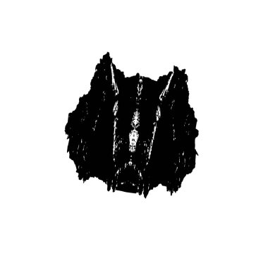 beyaz arkaplanda siyah grunge mürekkep fırçası darbesi