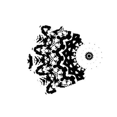 beyaz arkaplanda siyah grunge mürekkep fırçası darbesi