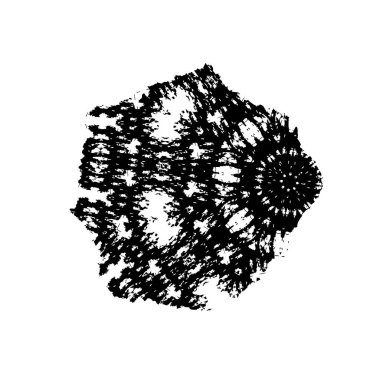 beyaz arkaplanda siyah grunge mürekkep fırçası darbesi