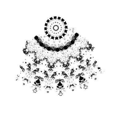 beyaz arkaplanda siyah grunge mürekkep fırçası darbesi