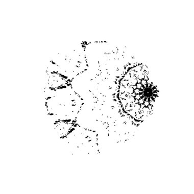 beyaz arkaplanda siyah grunge mürekkep fırçası darbesi