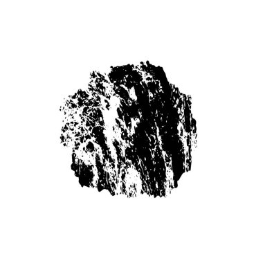 beyaz arkaplanda siyah grunge mürekkep fırçası darbesi