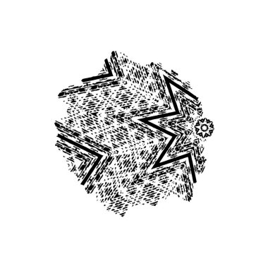 beyaz arkaplanda siyah grunge mürekkep fırçası darbesi