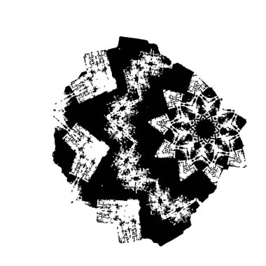 beyaz arkaplanda siyah grunge mürekkep fırçası darbesi