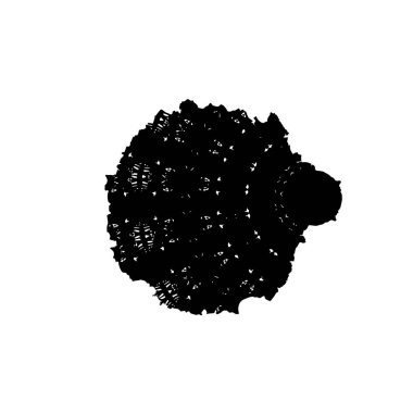 beyaz arkaplanda siyah grunge mürekkep fırçası darbesi