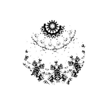 beyaz arkaplanda siyah grunge mürekkep fırçası darbesi