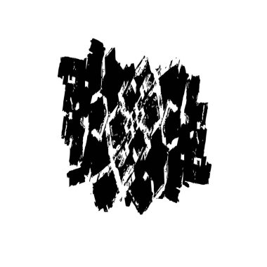 beyaz arkaplanda siyah grunge mürekkep fırçası darbesi